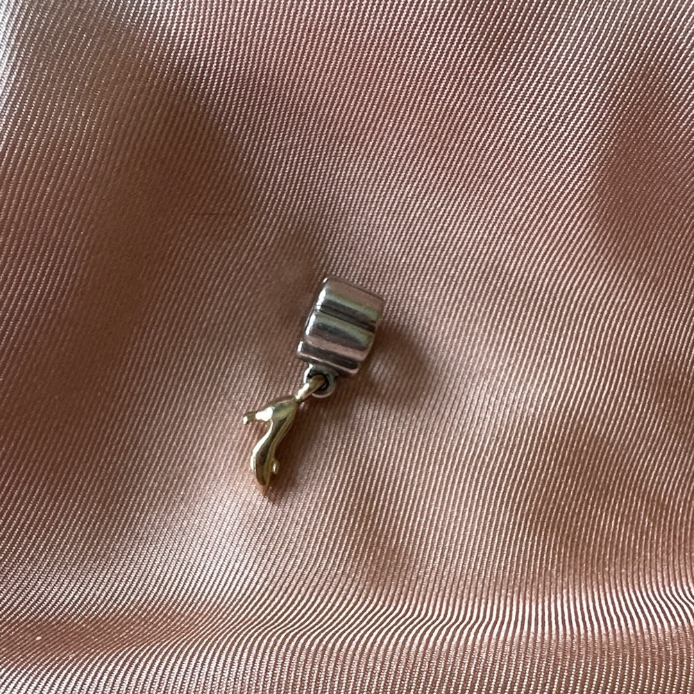Rare/Vintage Pandora Two-tone 14K gold shoe charm